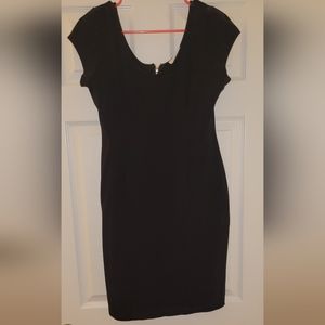 Large short sleeve black dress with back zipper from the Vanity room